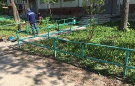 Восстановление ограждения по адресу ул. Пушкарская, 61
