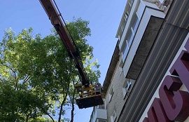 Работы с привлечением автовышки