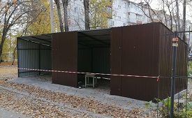 Благоустройство контейнерной площадки домов по адресу ул. Старцева, 35, 37