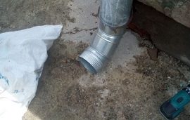 Установка отводов на водосток в доме по адресу ул. Крупской, 78а