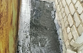 Покрытие праймером балконной плиты дома по адресу ул. Тургенева, 17