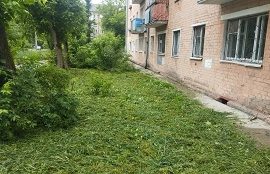 Покос травы на придомовых территориях